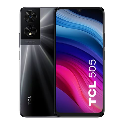 TCL 505 - 4G smartphone - double SIM - RAM 6 Go / Mémoire interne 256 Go - microSD slot - 6.75 - 1600 x 720 pixels (90 Hz) - 2x caméras arrière 50 MP, 2 MP - front camera 5 MP - gris sidéral