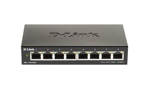 D-Link Dgs 1100-08V2 - Commutateur - Intelligent - 8 X 10/100/1000 - De Bureau - Ac 100/240 V