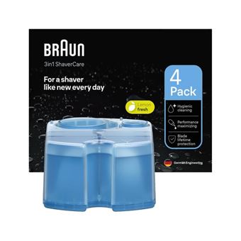 BRAUN Accessoire rasoir Pack de 3 recharges de liquide nettoyant CCR4