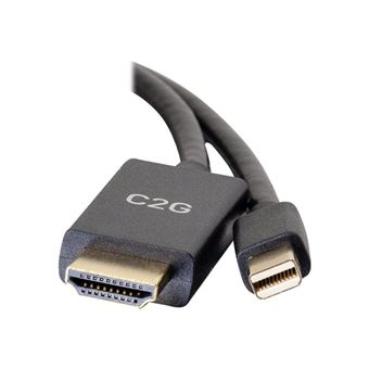 Adaptateur Mini DisplayPort Vers HDMI - 4K Ultra HD - Plaqué Or - Double Blindage - Noir