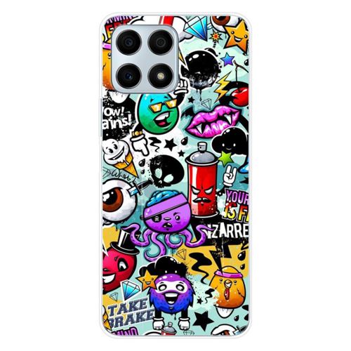 Coque en silicone imprimée compatible Huawei Honor X8A Graffiti 2