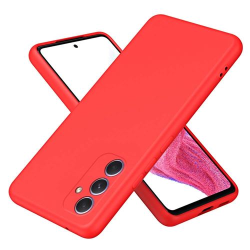 Coque pour Samsung Galaxy A55 5G - housse etui silicone gel fine + verre trempe - ROUGE - htdmobiles