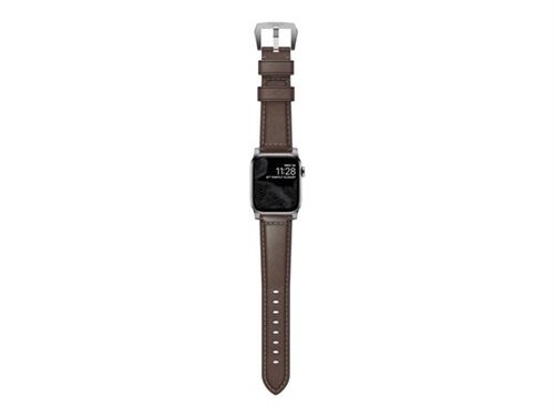 Nomad Traditional Strap - Bracelet de montre pour montre intelligente - 150 - 210 mm - matériel argenté - pour Apple Watch Hermès Series 7, Hermès Series 9, Nike Series 7, Series 10, Series 8, Series 9