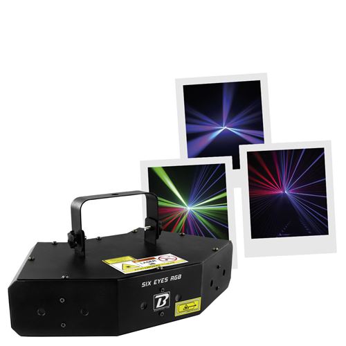 Laser Multipoint et Gobo BoomTone DJ Six Eyes RGB