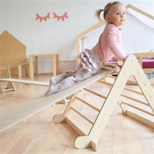 Eva Triangle De Motricité Pikler Pour Enfants Montessori Naturel