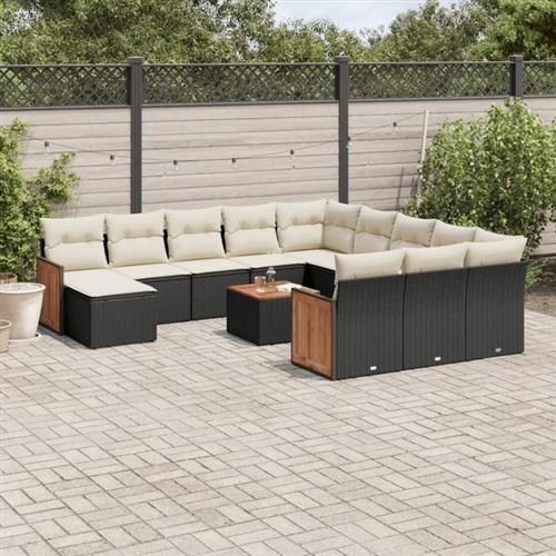 vidaXL - Salon de jardin - 10 pièces - Gris - Image 2