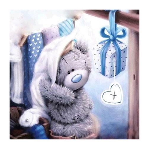 Peinture au diamant DIY 5D ZY150 - Ours en peluche (30x30CM)