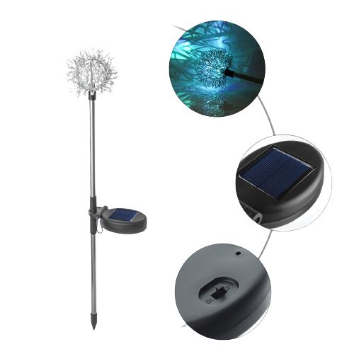 Lampe Solaire Extérieur Jardin En Forme De Fleur – 7 Fleurs Blanc Chaud – 70 Cm – Étanche IP65 – Pour Balcon, Terrasse, Mariage - 7