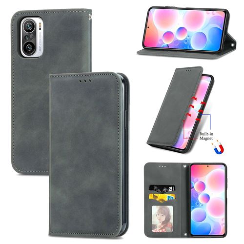 MPFRANCE Housse pour Xiaomi Redmi Note 10 Pro Gris [Velours]