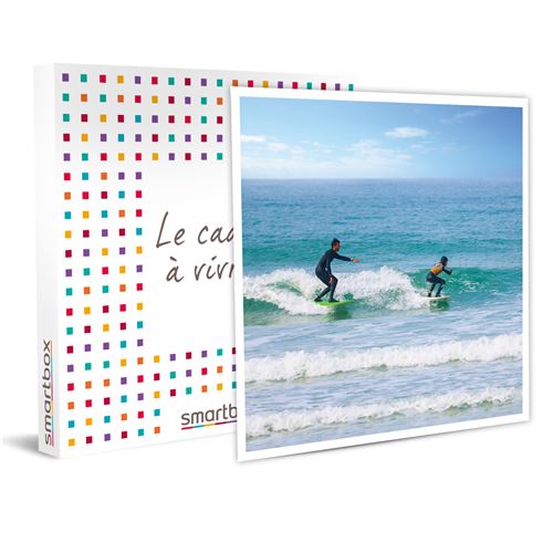 SMARTBOX - Coffret Cadeau Surf en famille : leçon d'1h30 pour 2 adultes et 2 enfants dans la baie d'Audierne-Sport & Aventure