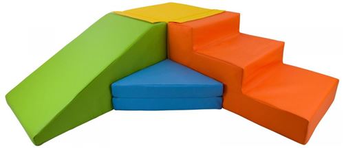 Set de 4 blocs en mousse pour le jeu jaune, vert, bleu, orange