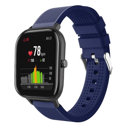 Bracelet en silicone Bande pour Xiaomi Amazfit GTS/Amazfit Bip Lite - Bleu foncé