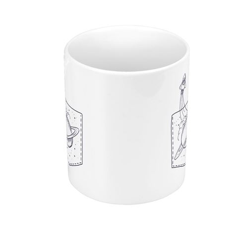 Fabulous Mug céramique Poche Surprise Fusée - Tasse et Mugs