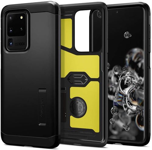 Spigen Tough Armor - Coque de protection pour téléphone portable - polycarbonate, polyuréthanne thermoplastique (TPU), mousse à impact - noir - pour Samsung Galaxy S20 Ultra, S20 Ultra 5G