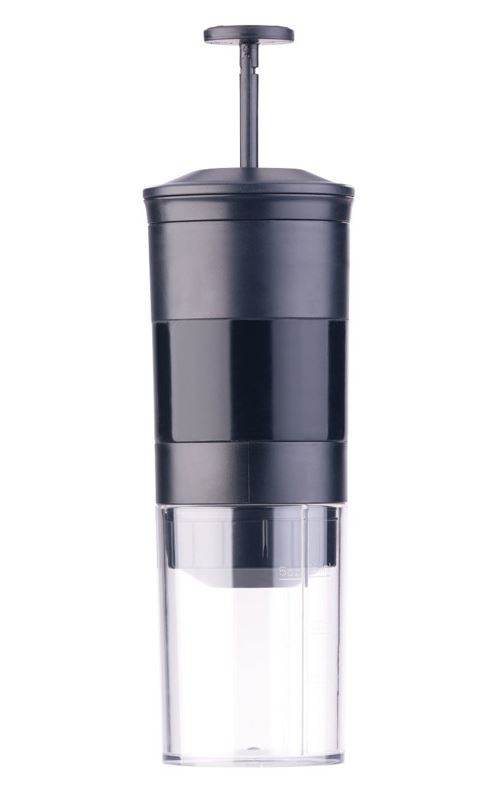 Cafetière à expresso nomade avec adaptateur pour capsules et dosettes