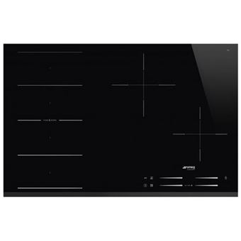 Smeg SI1F7845B - Table de cuisson à induction - 4 plaques de cuisson - Niche - largeur : 75 cm - profondeur : 49 cm - noir - avec avant biseauté - noir
