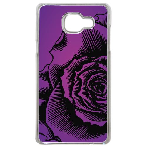 Coque Fleur Fond Fond Mauve Compatible Samsung Galaxy A5 2016 Transparent