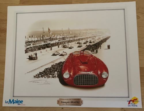 24H du Mans - 1949 - 1ère Victoire FERRARI - AFFICHE
