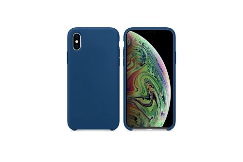 IBROZ Coque Silicone Soft Touch bleue pour Iphone Xs Max