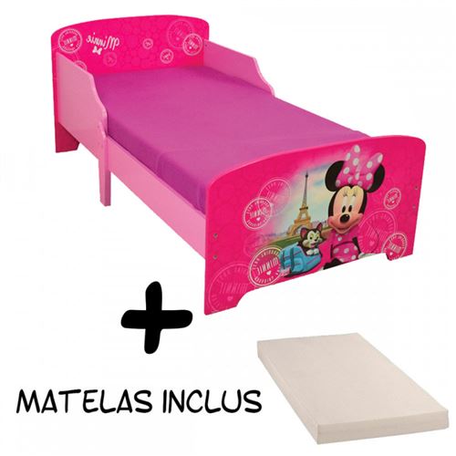 Lit enfant Minnie Mouse Disney Paris + Matelas