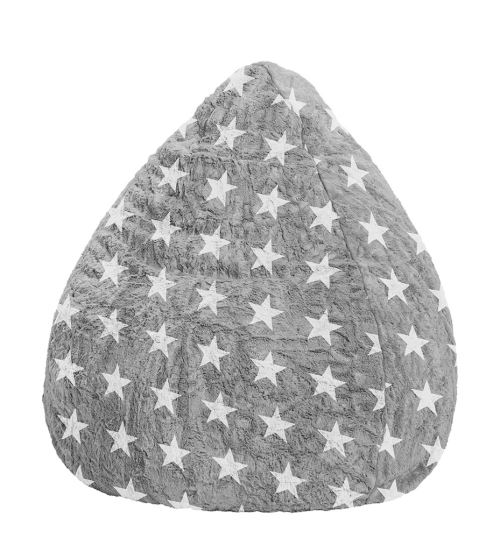 Pouf Fluffy Stars L Gris
