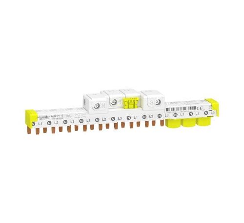 Schneider Electric Blanc Peigne Avec Connecteurs Intégrés - Raccordement Horizontale Acti9 - 63A - 3P+N - 12 Modules De 18Mm