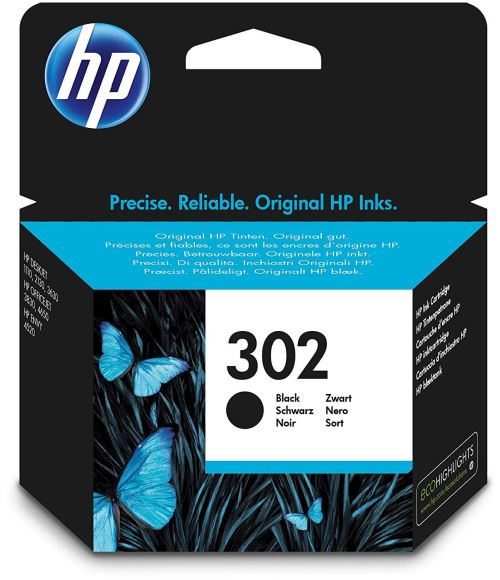 Hp Noir 302 Cartouche D'encre Authentique (F6u66ae)