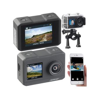 Caméra sport 4K étanche avec 2 écrans, wifi, capteur Sony et fonction  Webcam - Caméra sport - Achat & prix
