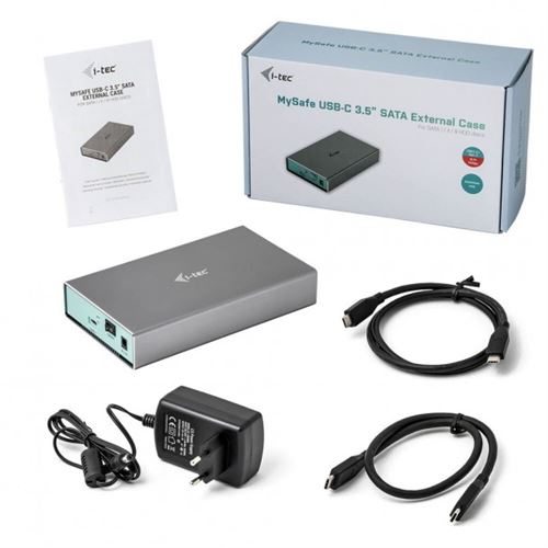 i-Tec MySafe - Storage enclosure - 3.5 - SATA 6Gb/s - USB-C
