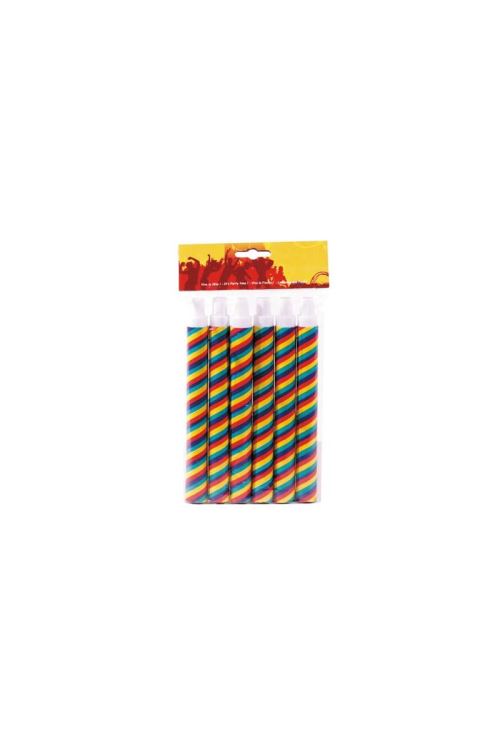 Sachet De 6 Sarbacanes Multicolores Avec Sécurité - Multicolore
