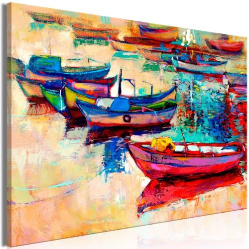 Tableau - Boats (1 Part) Wide .Taille : 120x80