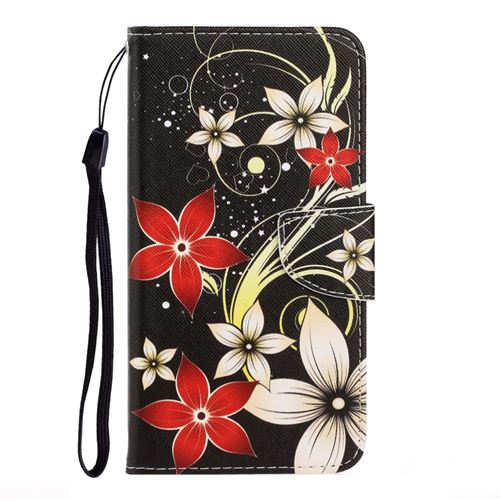 Etui en PU impression de modèle flip fleurs pour votre Samsung Galaxy A31