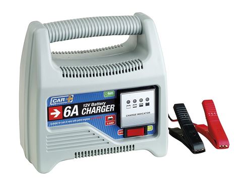 Car Plus Chargeur de batterie 12 Volt 6 A gris