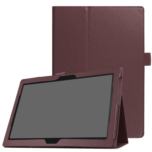 Étui en PU antichoc durable pour Lenovo Tab4 10 X304F 304N - Brun