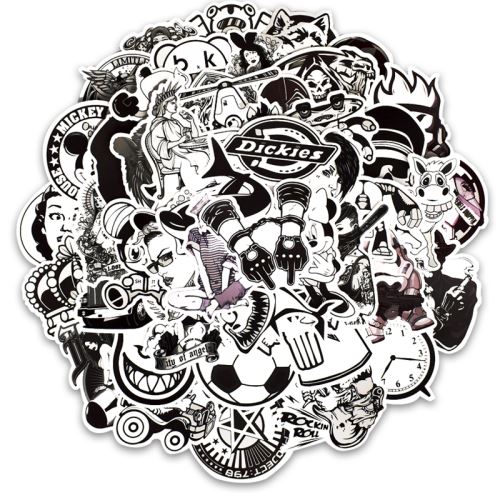 50 pieces Stickers pour décoration des bagages/des chambres - Nostalgique