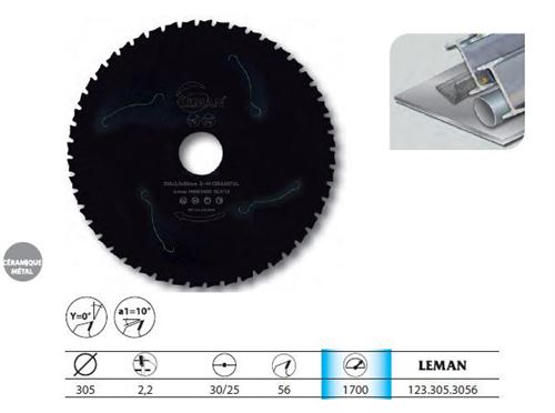 Leman - Lame Cera-Metal 305x30x56z Metaux