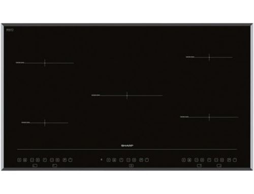 Sharp KH-9I26CT00 - Table de cuisson à induction - 5 plaques de cuisson - Niche - largeur : 86 cm - profondeur : 49 cm - noir - sans cadre, - avec côt