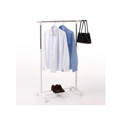 Portant à vêtements extensible - 1 barre réglable et rangement chaussures