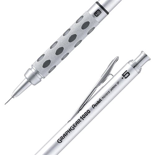 Pentel Graph Gear 1000 Stylo Porte-Mine 0,5 Mm PG1015 - Embout Rétractable Et Poignée Roulette