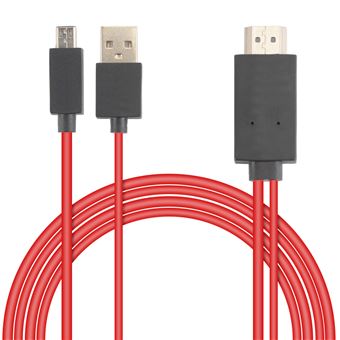 1 8m Micro Usb Mhl Vers Hdmi Cable Adaptateur Pour Samsung S4 S3 Note2 Note3 Xcsource Accessoire Telephonie Achat Prix Fnac
