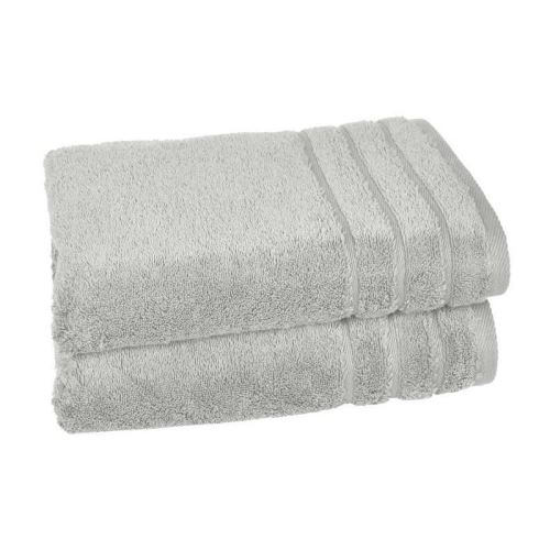 VENT DU SUD Lot de 2 draps de douche CALLISTO - 70x130 cm - Blanc perle