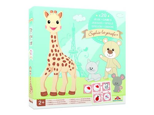 Sophie la girafe - Games Box - jeu de cartes, jeu de tuiles, jeu de mémoire, jeu éducatif