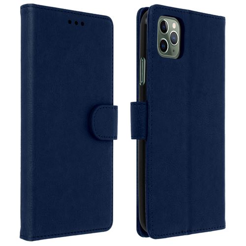 Étui pour iPhone 11 Pro Protection Intégrale Porte-cartes Fonction Support Bleu nuit