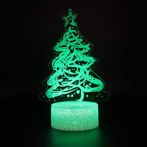 Stack Lampe 3D Tactile Veilleuses Enfant 7 Couleurs Avec Telecommande - Noël #658 - Image 2