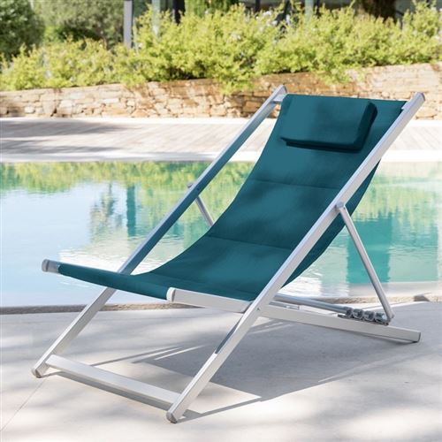 Chilienne de jardin pliable Honolulu - Bleu canard