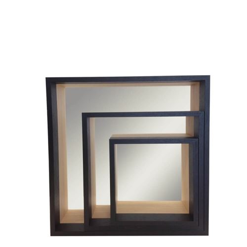 Set de 3 miroirs étagères en bois en bois reconstitué - Ceanothe, marque française