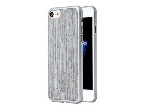 Azuri Elegante wooden cover - Coque de protection pour téléphone portable - polycarbonate - gris - pour Apple iPhone 7