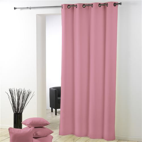 Rideau a oeillets plastique 140 x 260 cm polyester uni essentiel Dragee