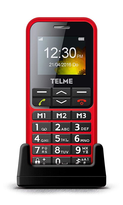 Emporia TELME C151 Téléphone Portable à Grosses Touches MicroUSB Fonction Notruff 3 Touches de raccourcissement Bluetooth FM Radio de Table
