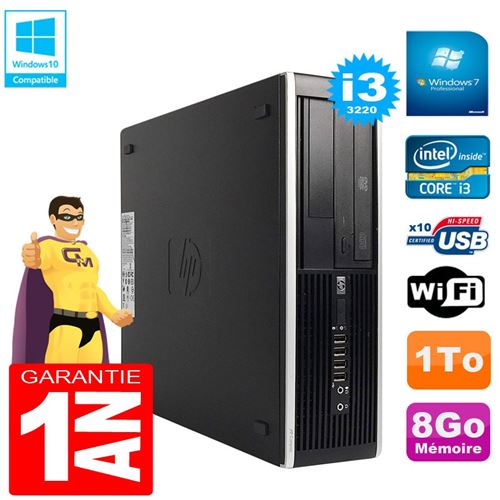 Pc hp compaq pro 6300 sff i3-3220 ram 8go disque 1to graveur dvd wifi w7